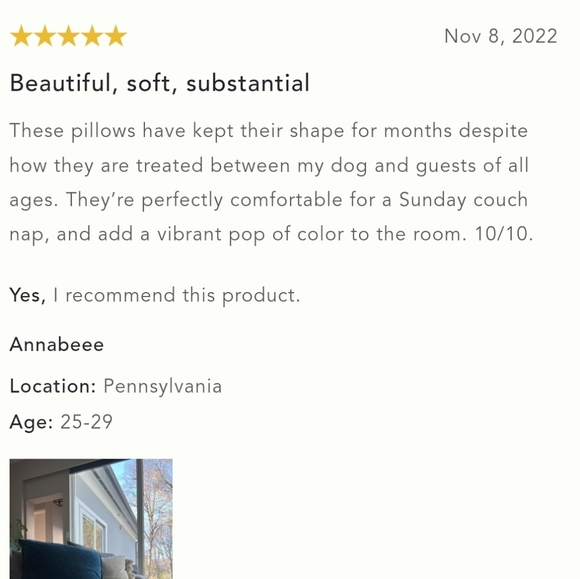 Anthropologie Velvet Trova Bolster Pillow - deep turquoise blue - Picture 6 of 12